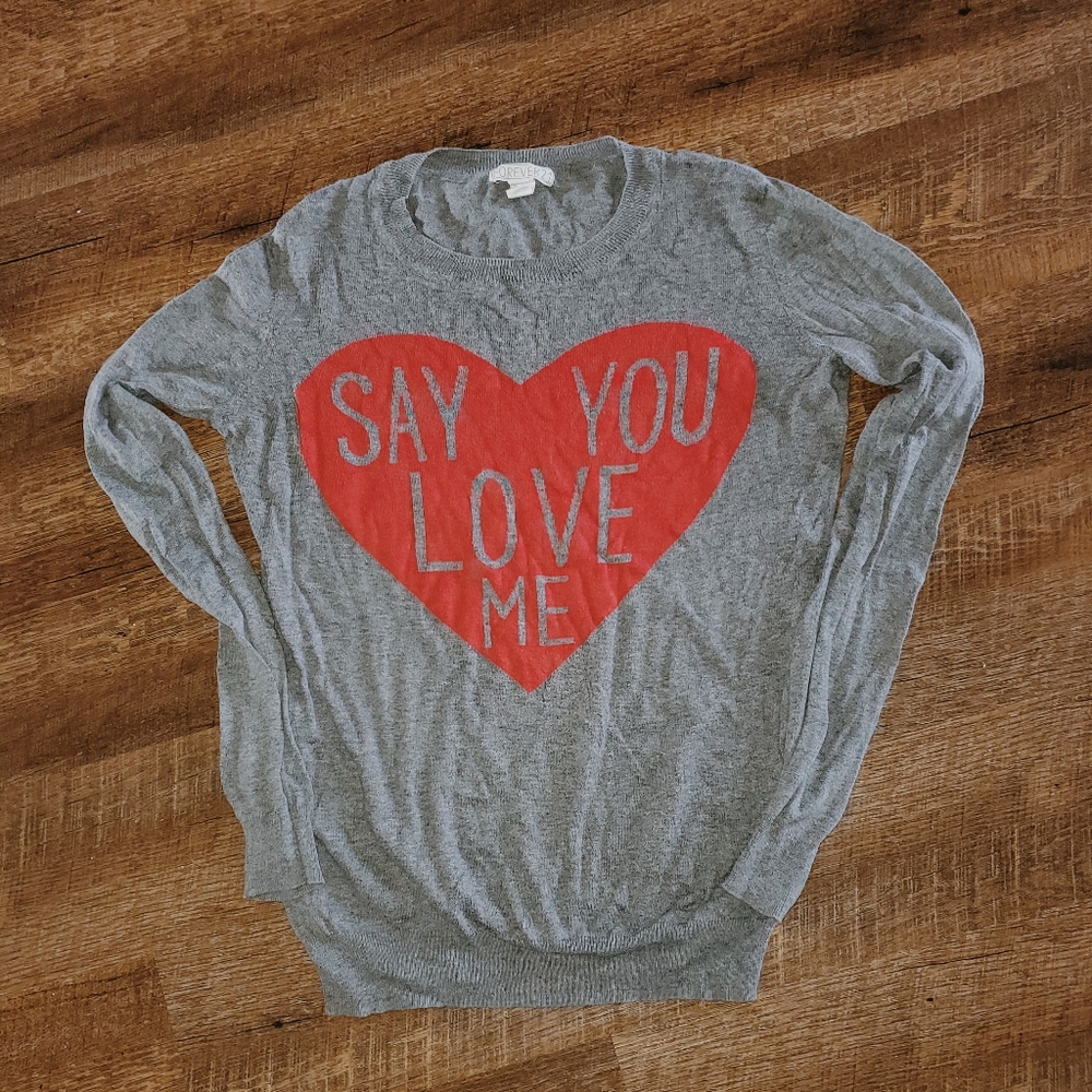 Grey Graphic knit sweater